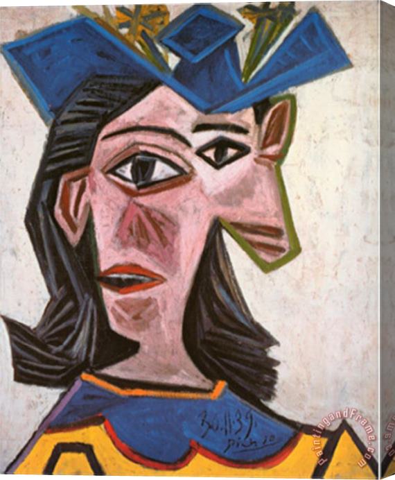 Pablo Picasso Frauenbueste Mit Hut Dora 1939 Stretched Canvas Print / Canvas Art