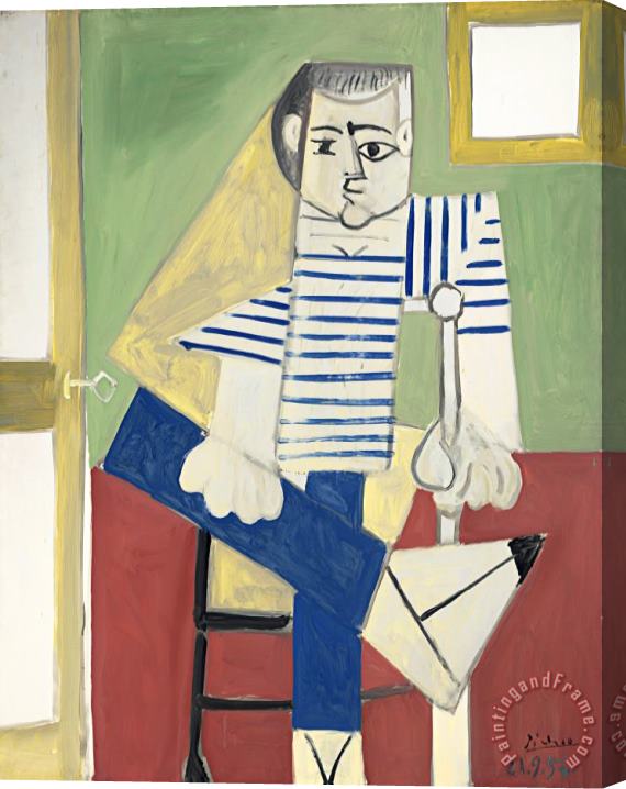 Pablo Picasso Homme Assis Sur Une Chaise Stretched Canvas Painting / Canvas Art