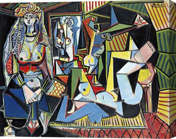 Pablo Picasso Les Femmes D'alger (version 'o') Stretched Canvas Painting / Canvas Art