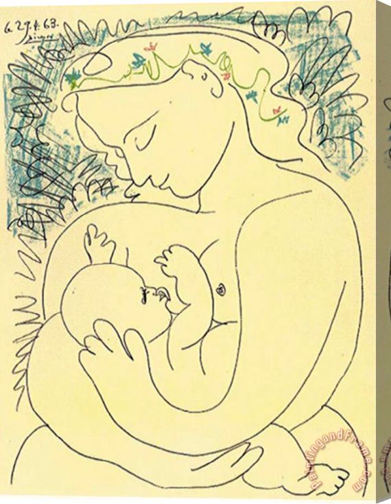 Pablo Picasso Maternity Stretched Canvas Painting / Canvas Art