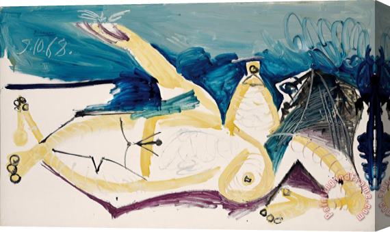 Pablo Picasso Nu Couche a La Libellule Stretched Canvas Print / Canvas Art