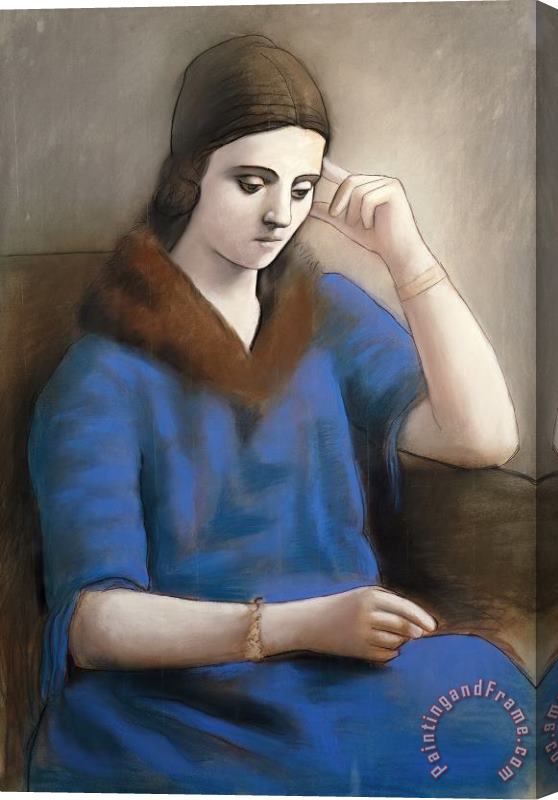 Pablo Picasso Olga Pensive Stretched Canvas Print / Canvas Art