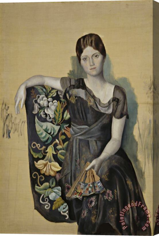 Pablo Picasso Portrait D'olga Dans Un Fauteuil (portrait of Olga in an Armchair) Stretched Canvas Painting / Canvas Art