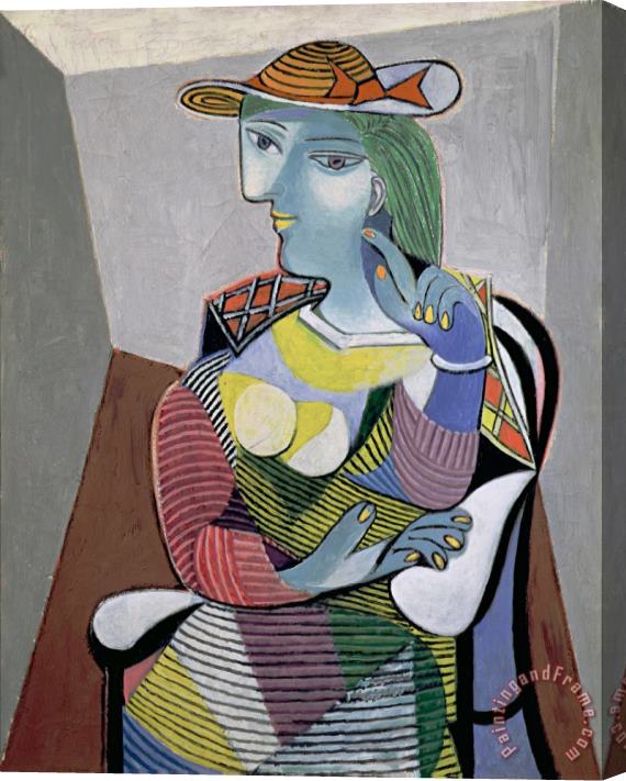 Pablo Picasso Portrait De Marie Therese Stretched Canvas Painting / Canvas Art