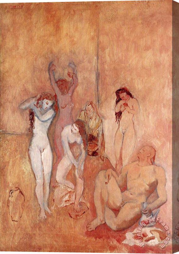 Pablo Picasso The Harem 1906 Stretched Canvas Painting / Canvas Art