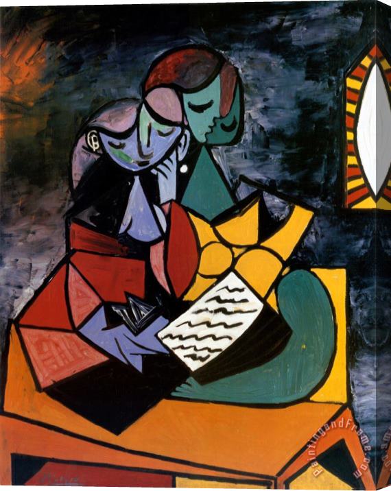 Pablo Picasso The Lesson Stretched Canvas Print / Canvas Art