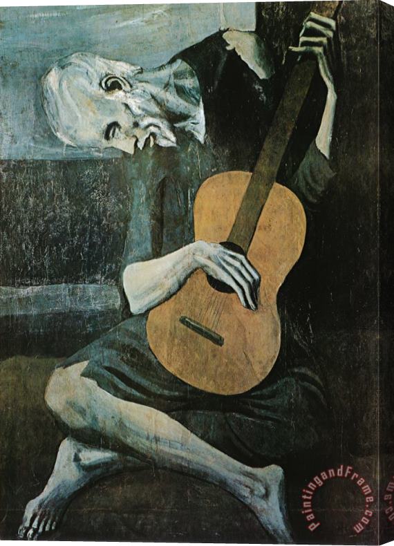 Pablo Picasso The Old Guitarist C 1903 Stretched Canvas Painting / Canvas Art