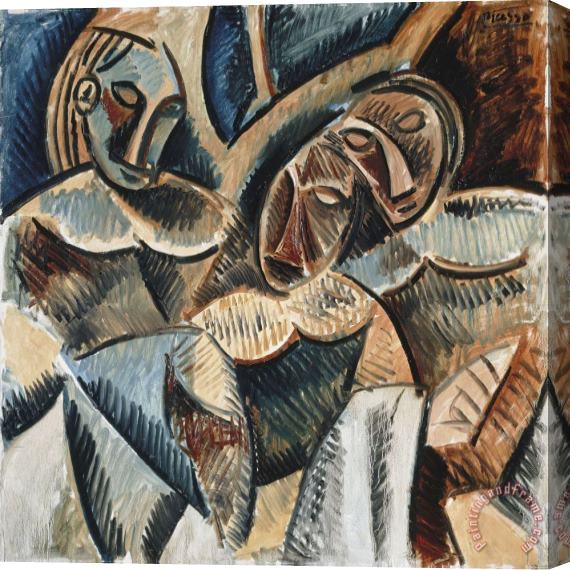 Pablo Picasso Trois Figures Sous Un Arbre (three Figures Under a Tree) Stretched Canvas Painting / Canvas Art