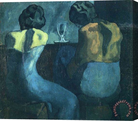 Pablo Picasso Two Women Sitting at a Bar 1902 Stretched Canvas Painting / Canvas Art