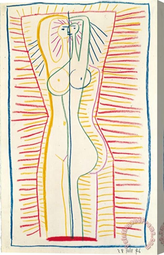 Pablo Picasso Woman Standing C 1946 Stretched Canvas Print / Canvas Art