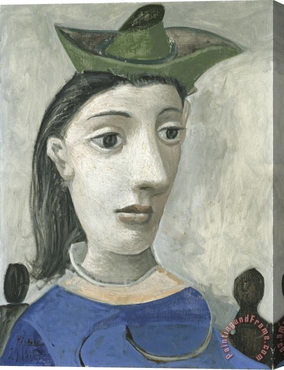 Pablo Picasso Woman with Green Hat Stretched Canvas Print / Canvas Art