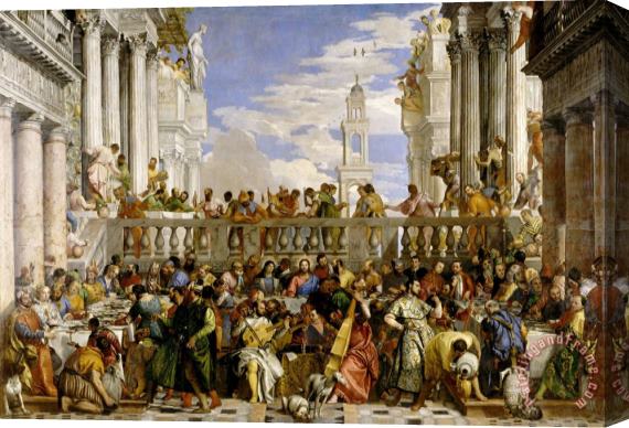 Paolo Caliari Veronese Les Noces De Cana Stretched Canvas Painting / Canvas Art