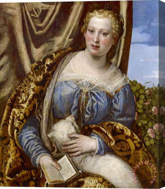 Paolo Caliari Veronese Portrait of a Lady As Saint Agnes Stretched Canvas Painting / Canvas Art