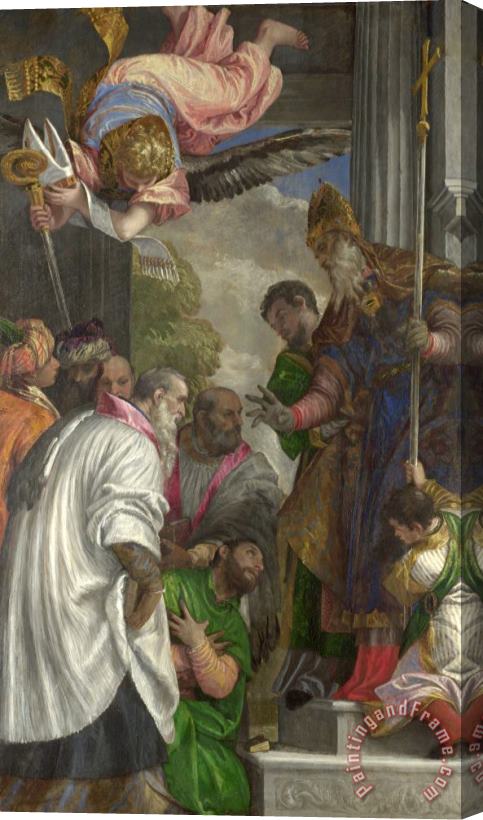 Paolo Caliari Veronese The Consecration of Saint Nicholas Stretched Canvas Painting / Canvas Art