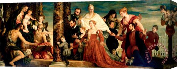 Paolo Caliari Veronese The Madonna of The Cuccina Family Stretched Canvas Painting / Canvas Art