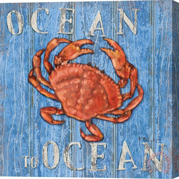 Paul Brent Coastal Usa Red Crab Stretched Canvas Painting / Canvas Art