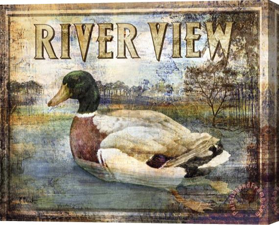 Paul Brent Duck Sign I Stretched Canvas Print / Canvas Art