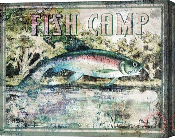 Paul Brent Fish Camp Stretched Canvas Print / Canvas Art