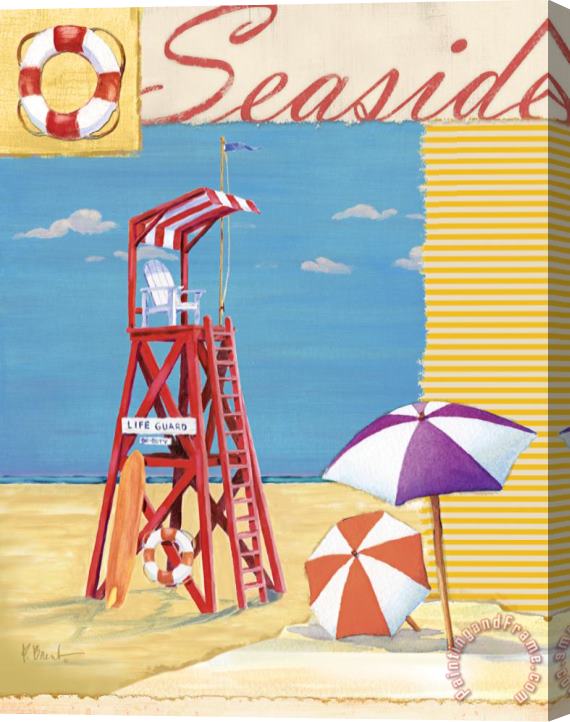 Paul Brent Lifeguard Collage I Stretched Canvas Print / Canvas Art