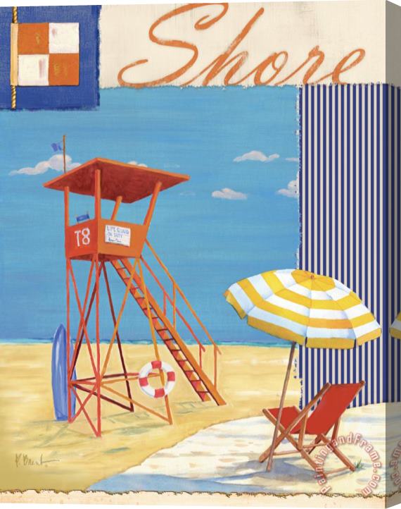 Paul Brent Lifeguard Collage II Stretched Canvas Painting / Canvas Art