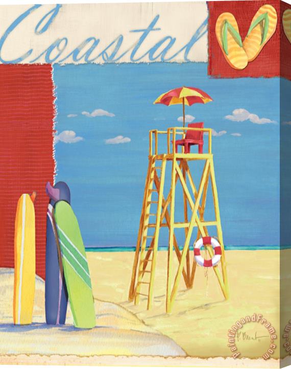 Paul Brent Lifeguard Collage Iv Stretched Canvas Painting / Canvas Art