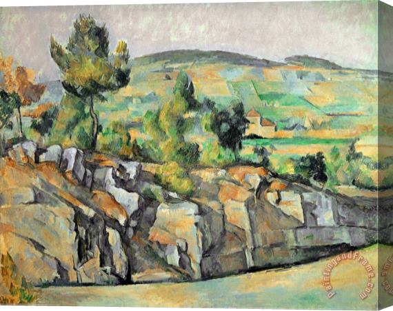 Paul Cezanne Aix En Provence Rocky Countryside Stretched Canvas Painting / Canvas Art