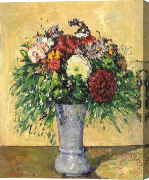 Paul Cezanne Bouquet of Flowers in a Vase Circa 1877 Stretched Canvas Print / Canvas Art