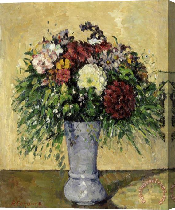 Paul Cezanne Bouquet of Flowers in a Vase Stretched Canvas Painting / Canvas Art