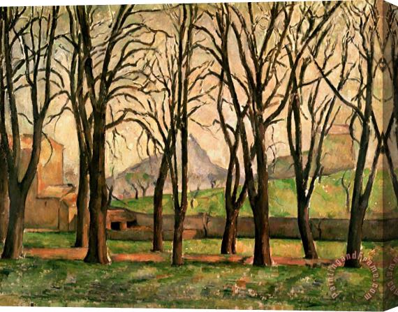 Paul Cezanne Chestnut trees at the Jas de Bouffan Stretched Canvas Print / Canvas Art