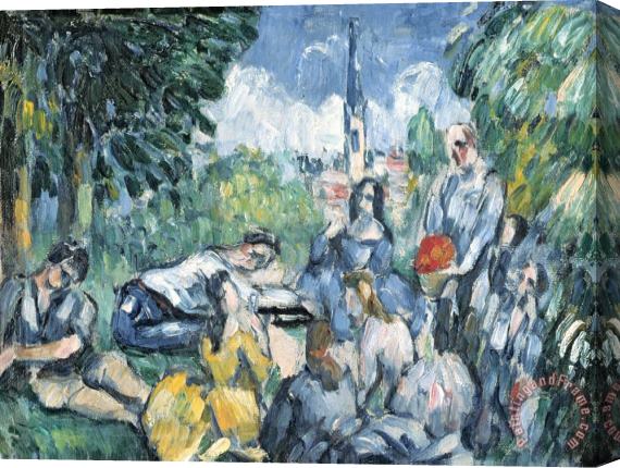 Paul Cezanne Dejeuner Sur L Herbe 1876 77 Oil on Canvas Stretched Canvas Print / Canvas Art