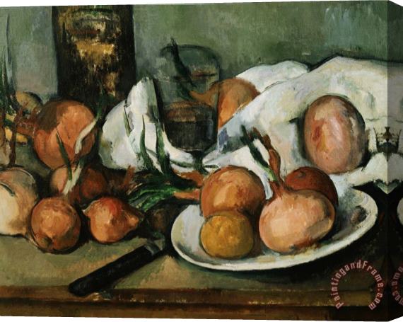 Paul Cezanne Detail of Still Life with Onions Stretched Canvas Painting / Canvas Art