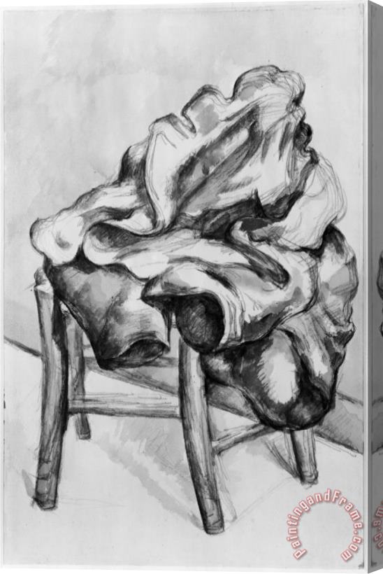 Paul Cezanne Drapery on a Chair 1980 1900 Stretched Canvas Print / Canvas Art