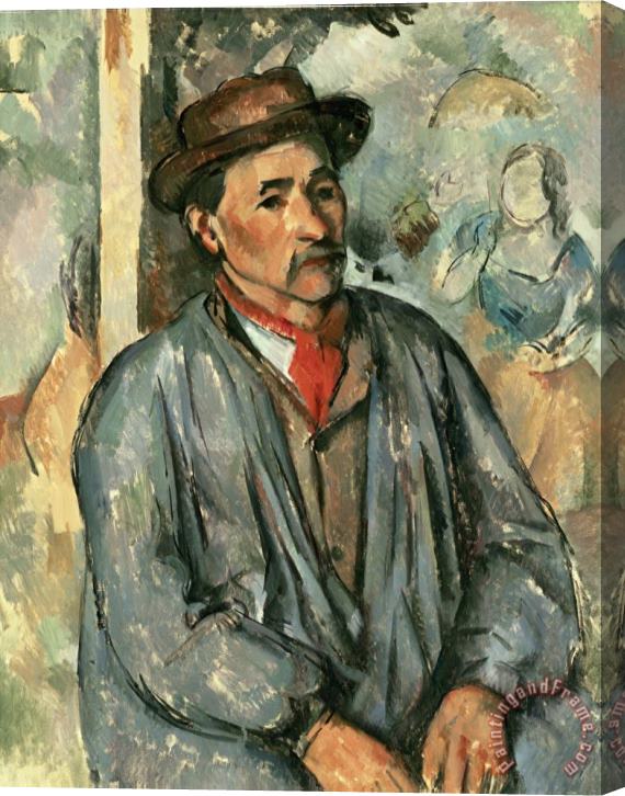 Paul Cezanne Farmer in Blue Shirt 1895 97 Stretched Canvas Painting / Canvas Art