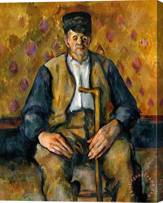 Paul Cezanne Farmer Sitting 1900 1904 Stretched Canvas Print / Canvas Art