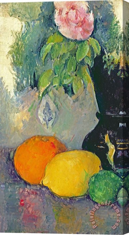 Paul Cezanne Flowers And Fruits Stretched Canvas Painting / Canvas Art