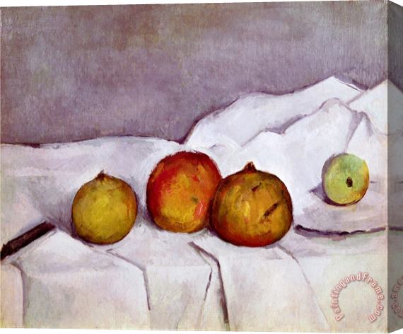 Paul Cezanne Fruit on a Cloth C 1890 Stretched Canvas Painting / Canvas Art