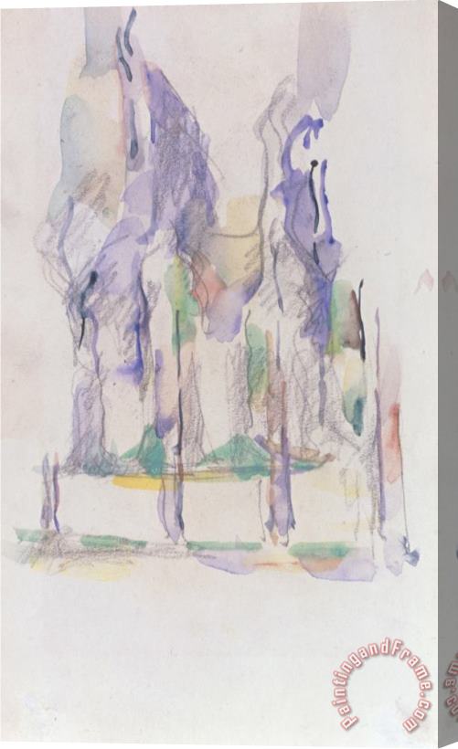 Paul Cezanne Groupe D Arbres C 1895 1900 Stretched Canvas Painting / Canvas Art