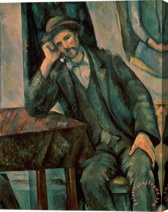 Paul Cezanne Man Smoking a Pipe 1890 92 Stretched Canvas Print / Canvas Art