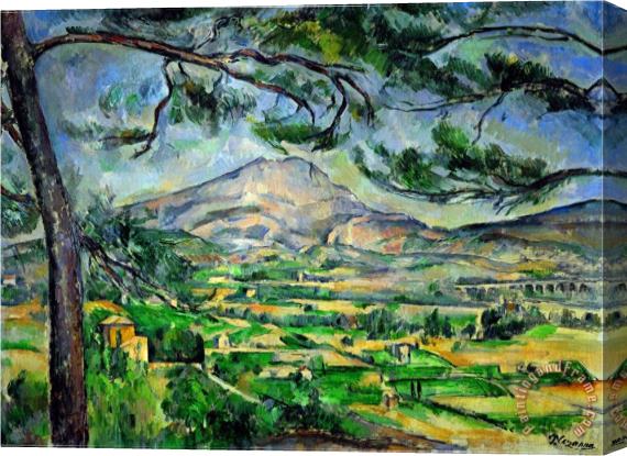 Paul Cezanne Mont Sainte Victoire with Large Pine Tree Circa 1887 Stretched Canvas Print / Canvas Art