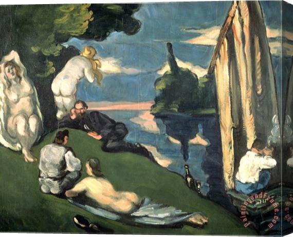 Paul Cezanne Pastoral Or Idyll 1870 Stretched Canvas Painting / Canvas Art