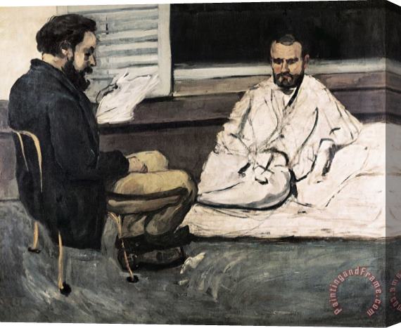 Paul Cezanne Paul Alexis Reading a Manuscript to Emile Zola Stretched Canvas Painting / Canvas Art