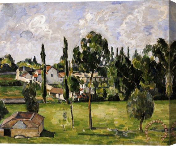 Paul Cezanne Paysage Avec Conduite D Eau Circa 1879 Stretched Canvas Painting / Canvas Art