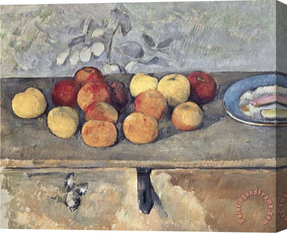 Paul Cezanne Pommes Et Biscuits Stretched Canvas Print / Canvas Art