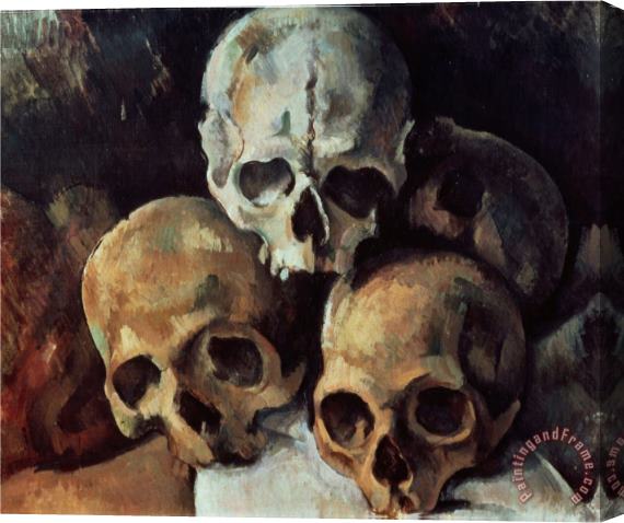 Paul Cezanne Pyramid of Skulls 1898 1900 Oil on Canvas Stretched Canvas Painting / Canvas Art