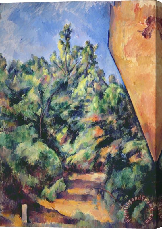 Paul Cezanne Red Rock Stretched Canvas Print / Canvas Art