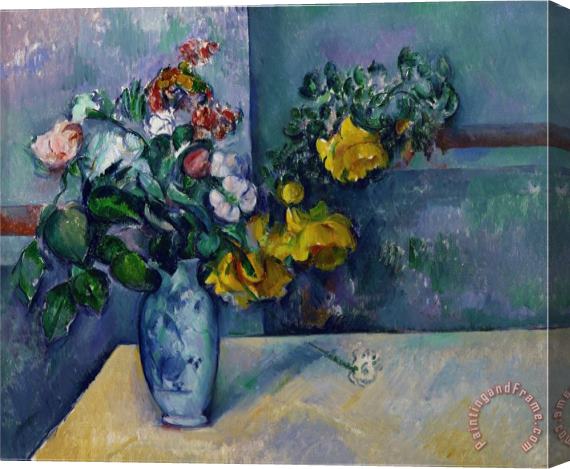Paul Cezanne Still Life Flowers in a Vase Stretched Canvas Painting / Canvas Art