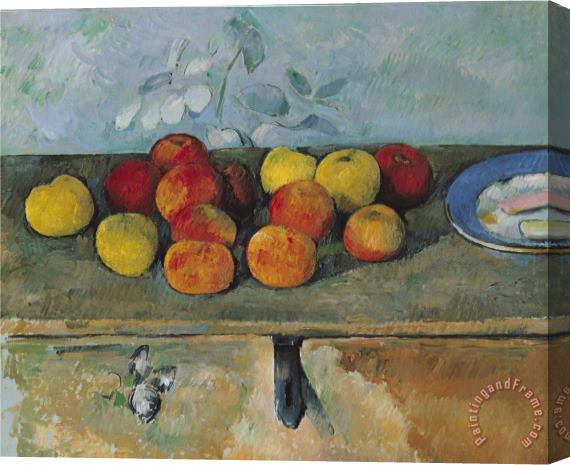 Paul Cezanne Still Life of Apples And Biscuits Stretched Canvas Painting / Canvas Art