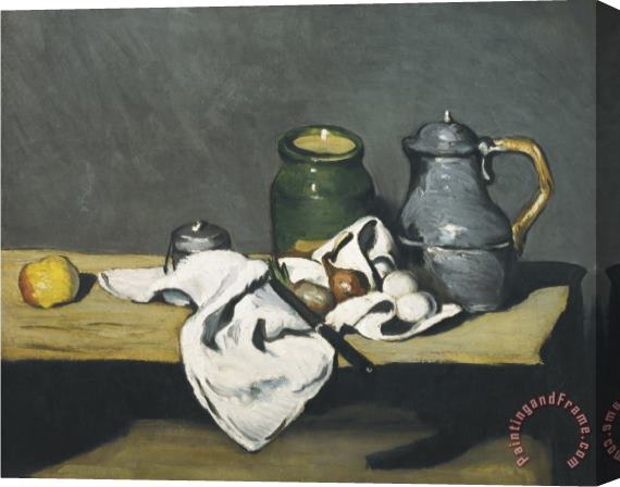 Paul Cezanne Still Life with a Kettle Stretched Canvas Painting / Canvas Art