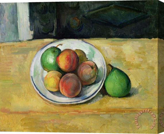 Paul Cezanne Still Life with a Peach and Two Green Pears Stretched Canvas Print / Canvas Art