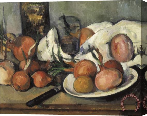 Paul Cezanne Still Life with Onions Stretched Canvas Painting / Canvas Art